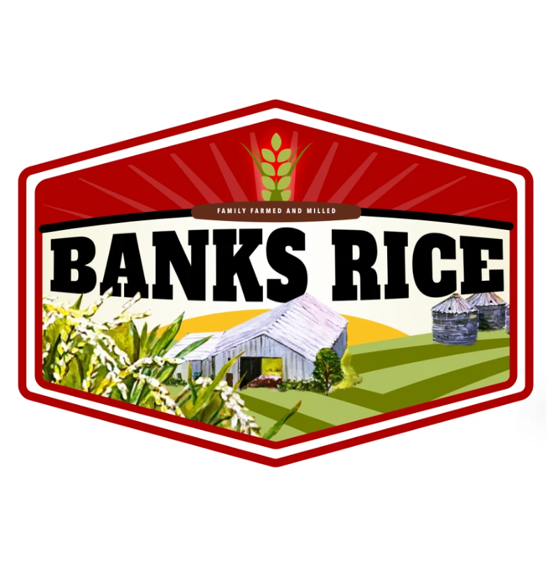 Alternate logo design for Banks Rice.