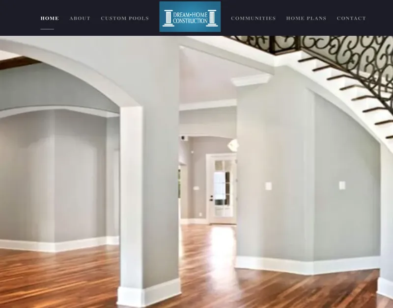 Dream Home Construction website as it was in 2018